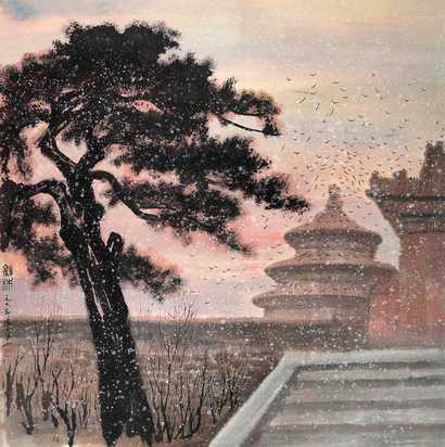 朱军山 新妆 立轴